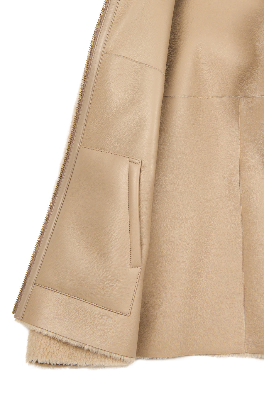 Gardena Women's Beige Reversible Teddy Coat