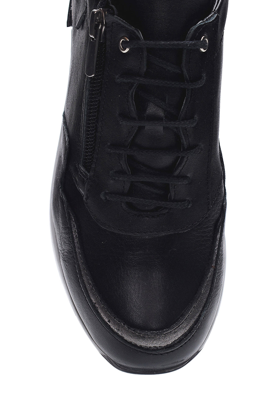 Kadın Deri Kalın Taban Sneaker