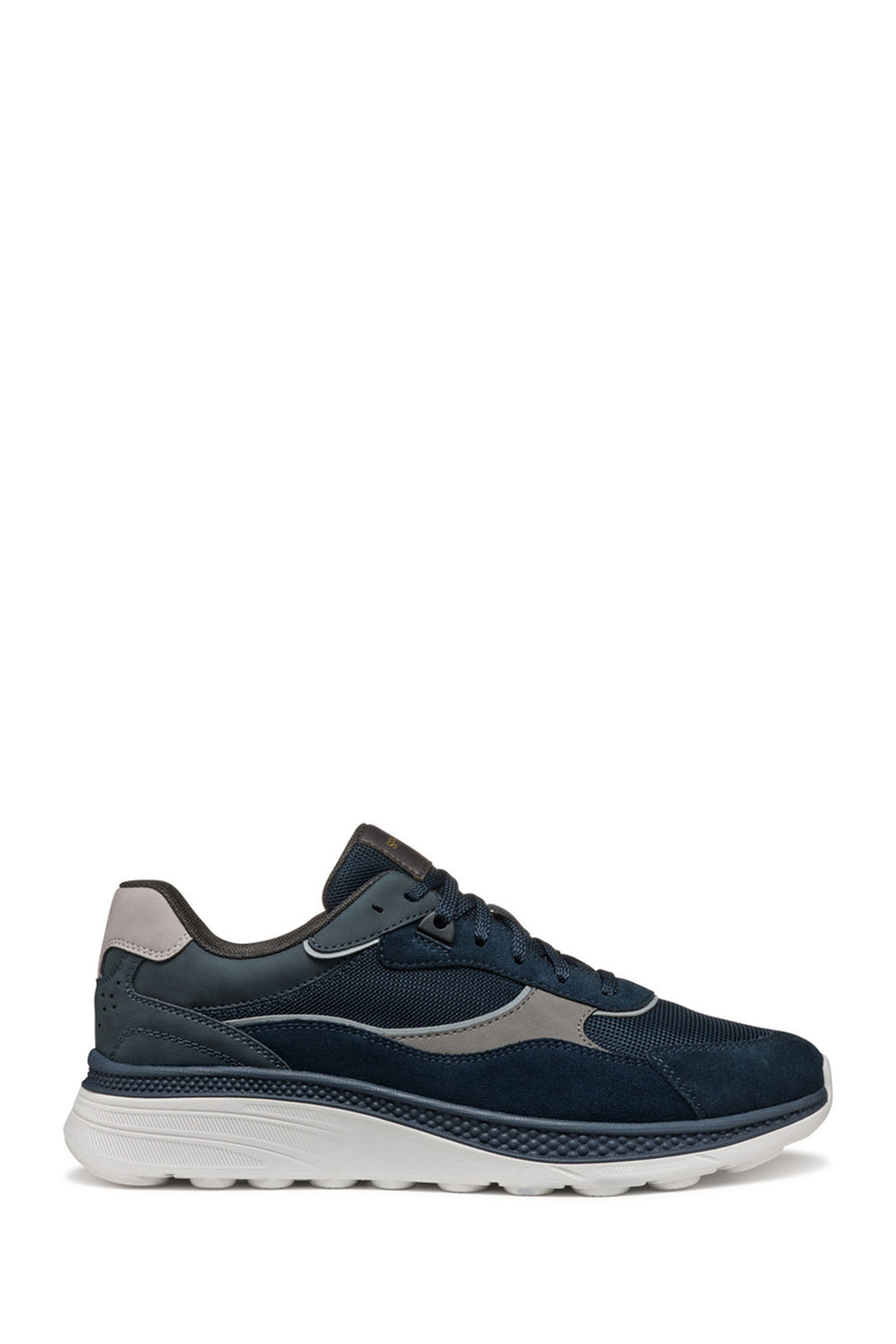 Geox Erkek Lacivert U Spherica Actif X1 A - Mes + Su Bağcıklı Süet Sneaker U55HUA01422C4002 | Derimod