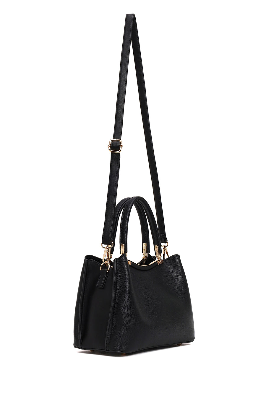 Woman Black Long-Strap Shoulder Bag