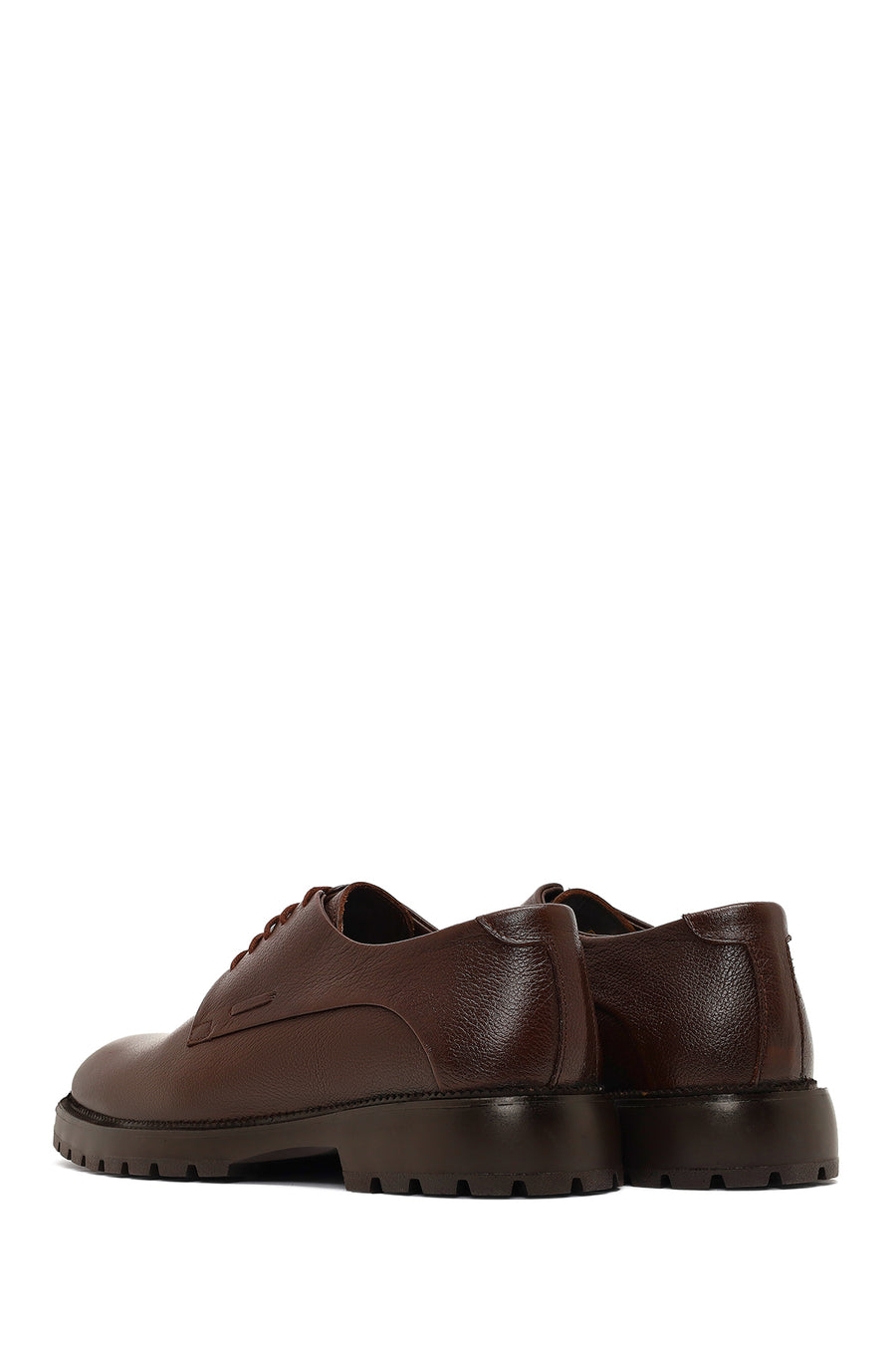 Men's Brown Lace-Up Leather Casual Shoes