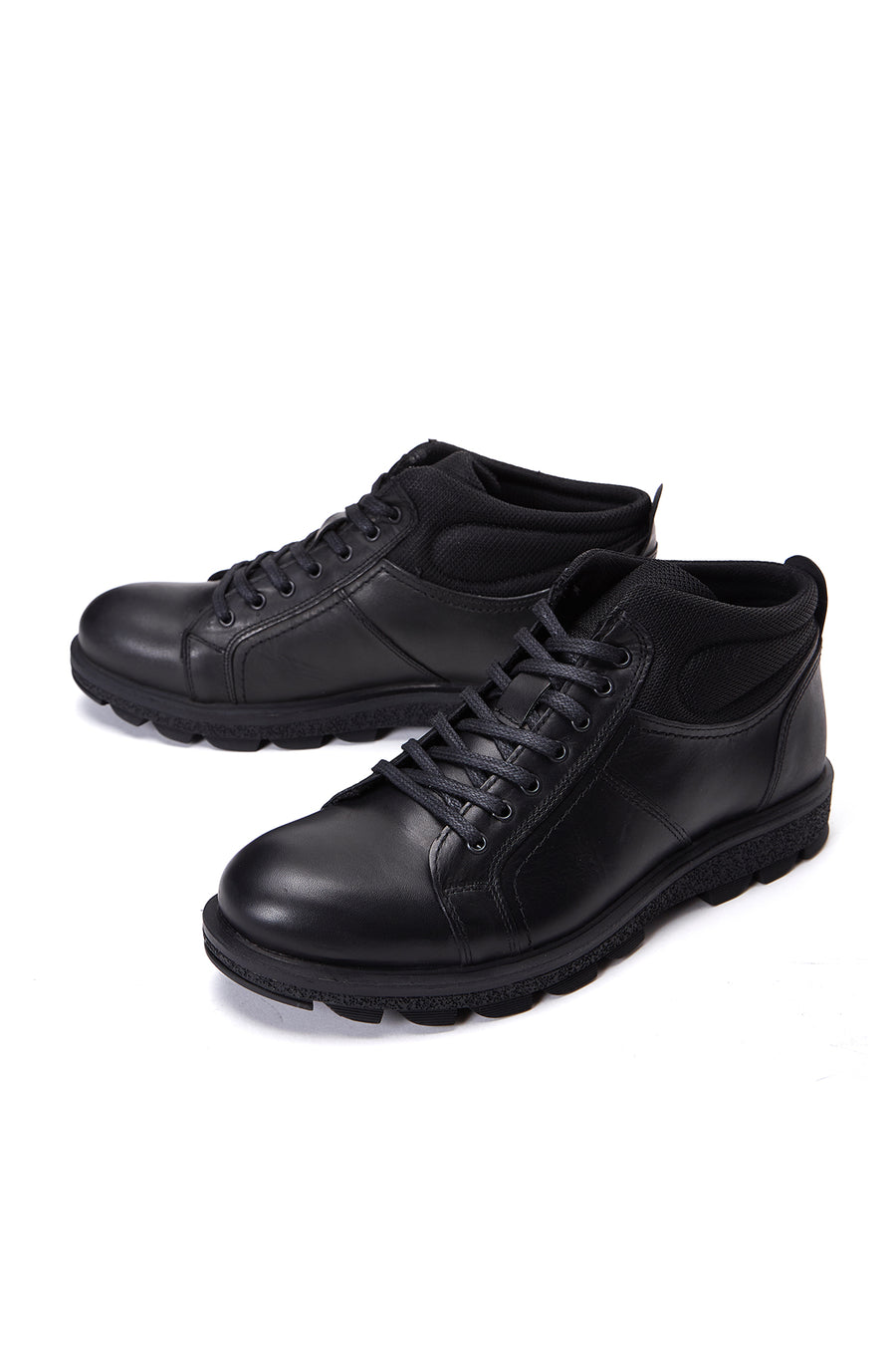 Men's Black Leather Casual Boots
