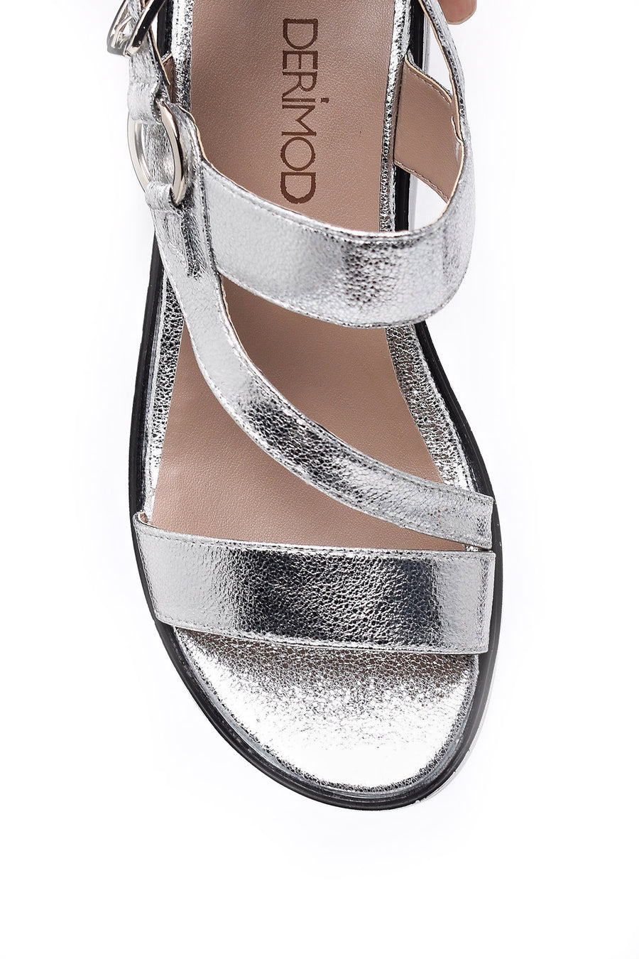 Women's Silver Wedge Heeled Sandals
