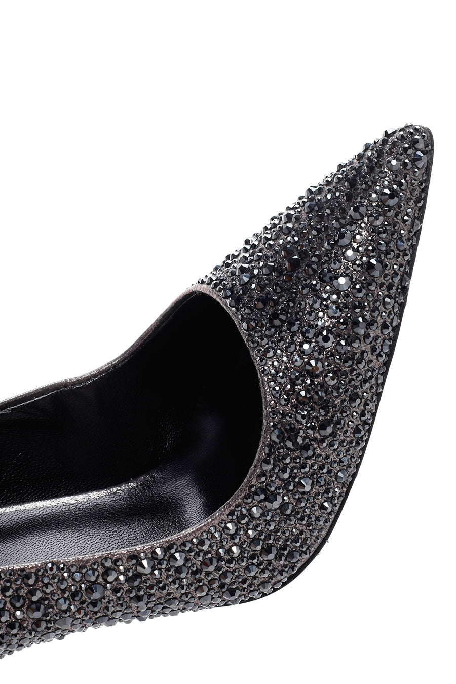 Kadın Antrasit Deri İnce Yüksek Topuklu Stiletto
