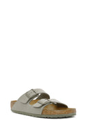 Birkenstock Men's Green Arizona Bf Double Buckle Slippers | Derimod