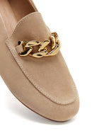 Kadın Deri Süet Zincirli Loafer | Derimod