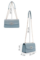 Women's Blue Long Chain Shoulder Bag | Derimod