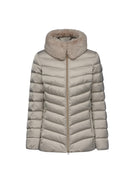 Geox Women's Beige Bettanie Fur Detailed Coat | Derimod