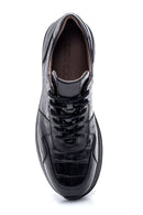 Men's Leather Crocodile Sneaker | Derimod