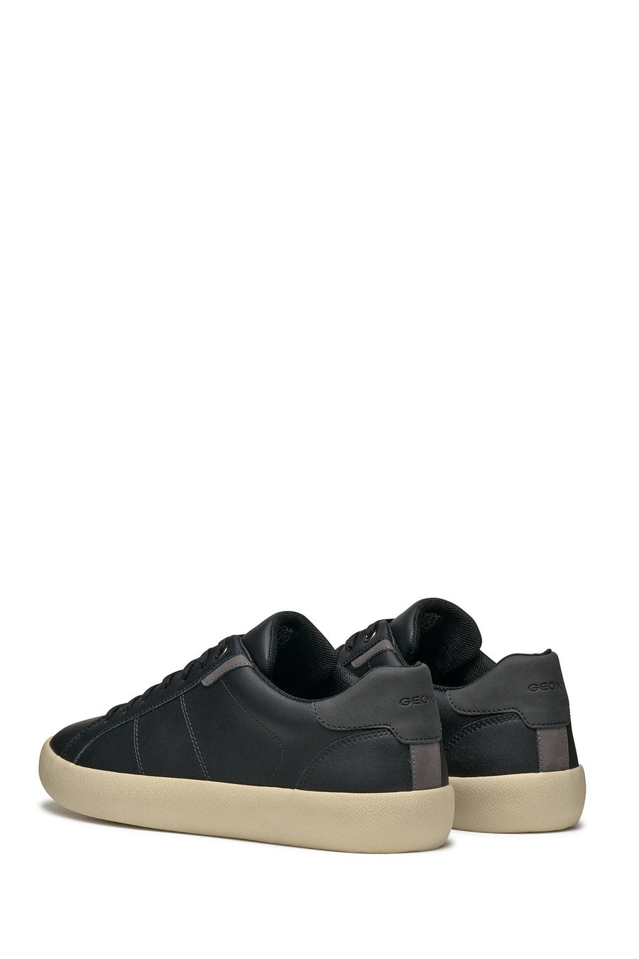 Geox Erkek Siyah Affile Bağcıklı Deri Sneaker
