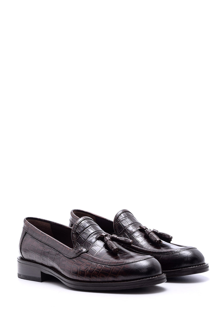 Men's Leather Leather Crocodile Patterned Shoes