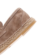 Men's Mink Suede Leather Espadrille | Derimod