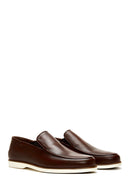 Erkek Kahverengi Deri Casual Loafer | Derimod