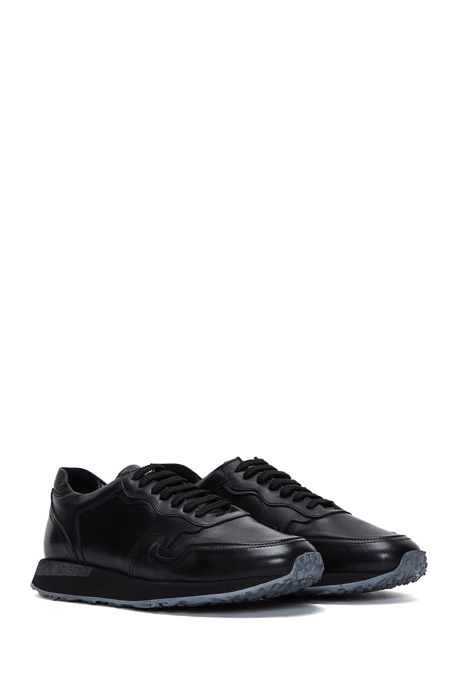 Erkek Siyah Deri Sneaker