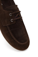 Woman Brown Lace-up Suede Casual Shoes | Derimod