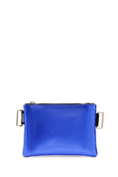 Women's Blue Metallic Portfolio Bag | Derimod