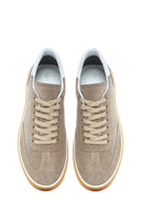 Men's Beige Lace-Up Suede Leather Sneaker | Derimod