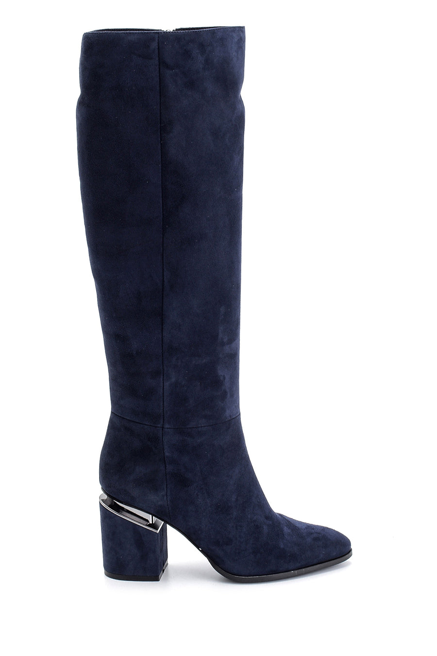 Women's Heel Detailed Suede Leather Boots 19WFD163010 | Derimod