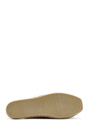 Women's Tan Suede Leather Espadrille Slippers | Derimod