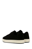 Men's Black Suede Leather Sneaker | Derimod