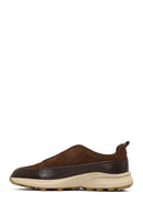 Men's Brown Thick-Soled Leather Casual Sneaker | Derimod