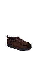 Male Brown Lace-Up Thick-Soled Suede Casual Shoes | Derimod
