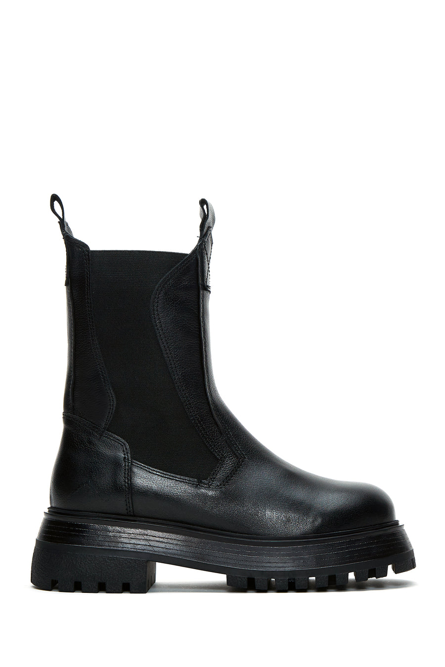 Women's Black Leather Chelsea Boots 22WFD186118 | Derimod
