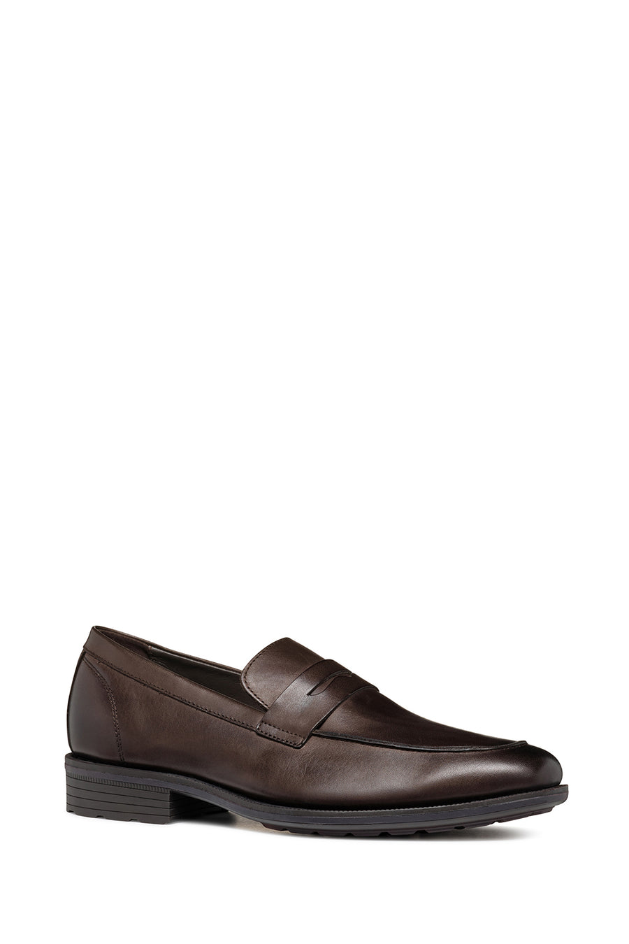 Geox Men's Brown Decio Leather Classic Loafer