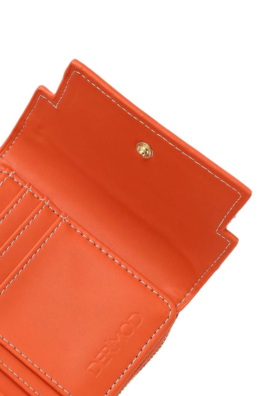 Women's Orange Printed Wallet