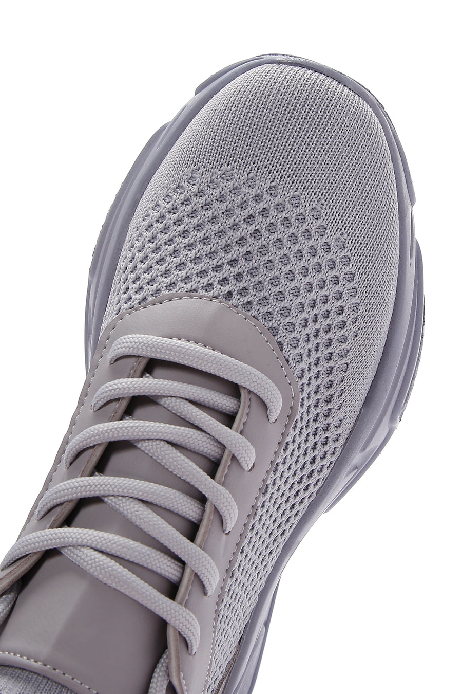 Kadın Gri Kalın Tabanlı Kumaş Sneaker