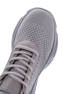 Women's Gray Thick Soled Fabric Sneaker | Derimod