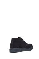 Geox Men's Navy Blue Massimiano Lace-Up Suede Leather Boots | Derimod