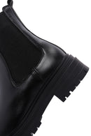 Women's Black Thick Soled Zippered Casual Boots | Derimod