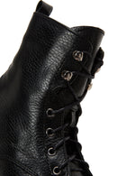 Women's Black Leather Thick Soled Boots | Derimod