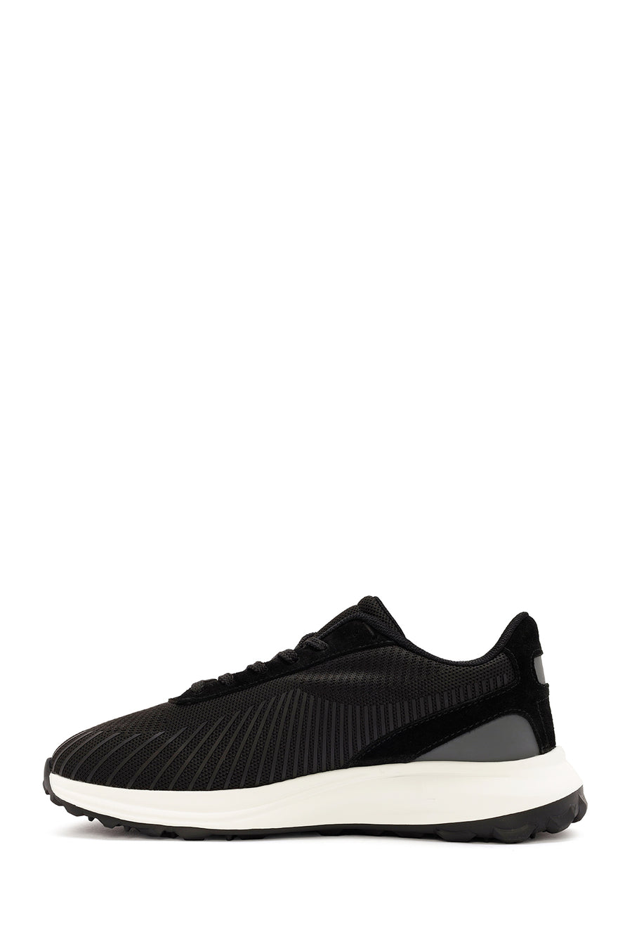 Derimod Zero Men's Black Lace-Up Thick Soled Fabric Sneaker