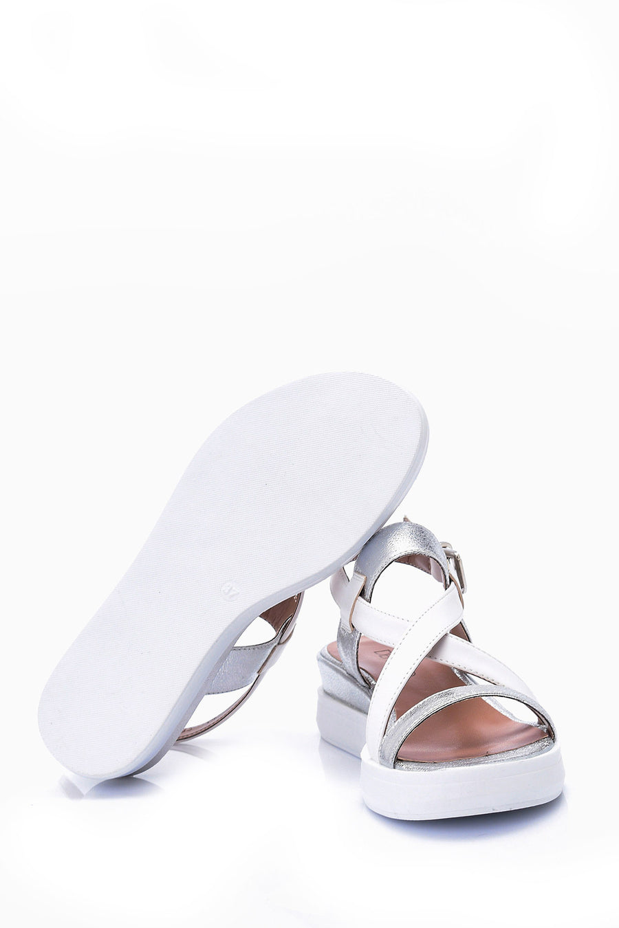 Women's Silver Detailed Sandals