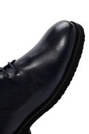 Men's Navy Blue Leather Classic Shoes | Derimod