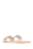 Women's Beige Stone Jelly Slippers | Derimod