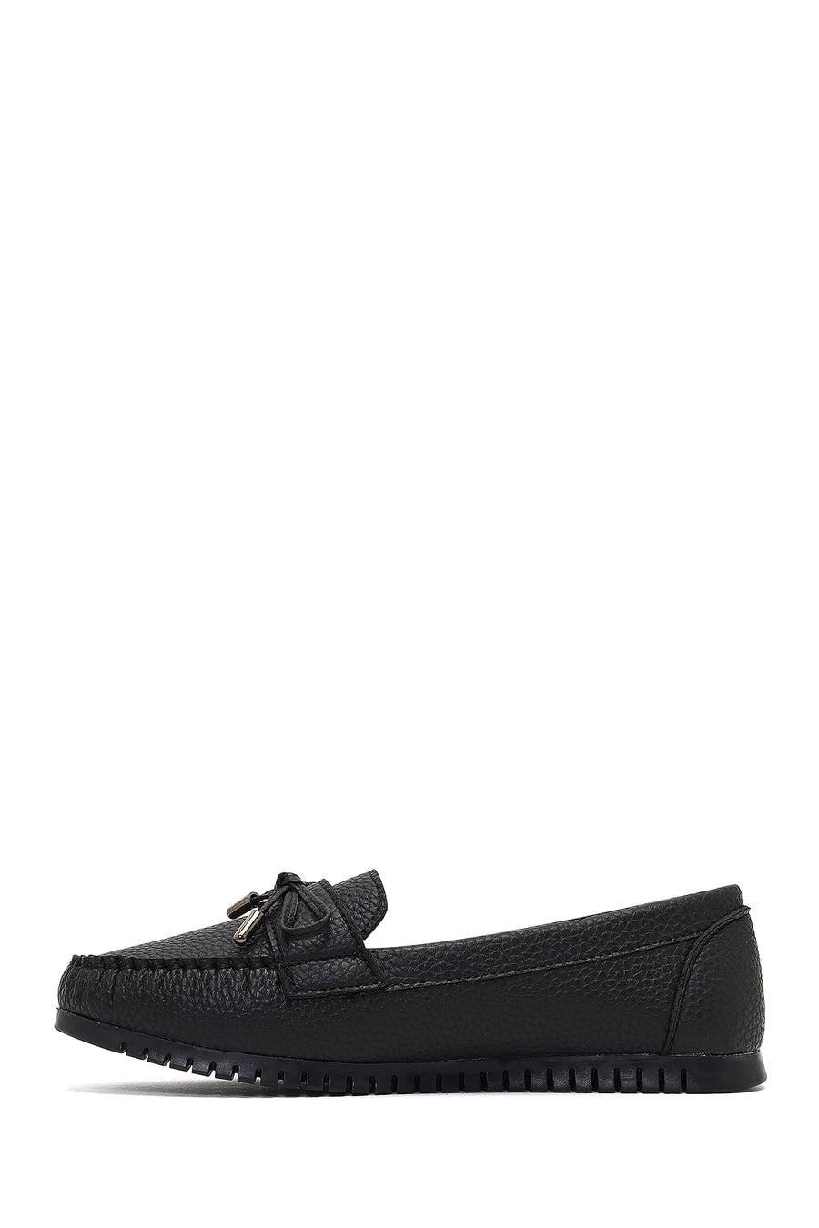 Kadın Siyah Tokalı Loafer