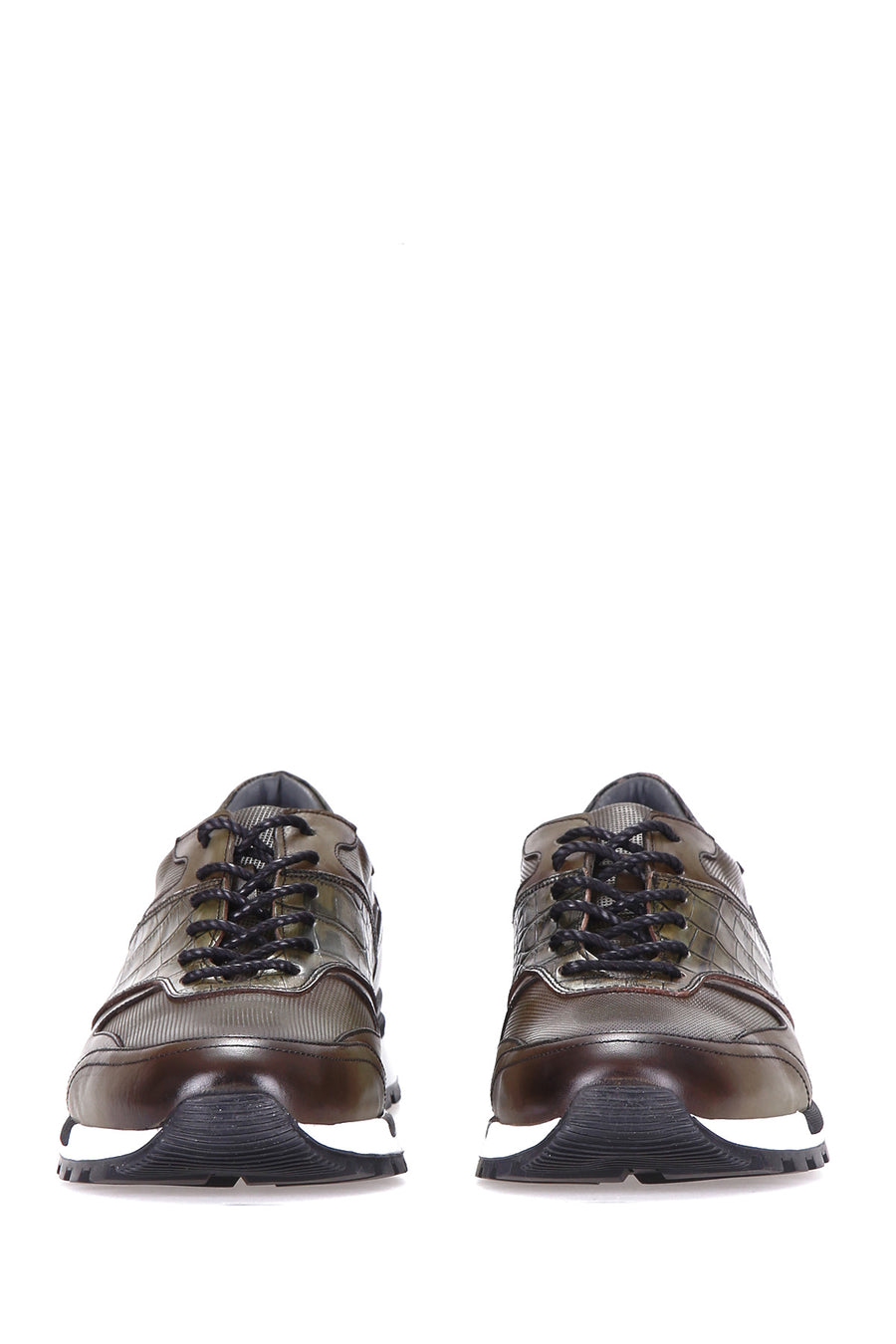 Crocodile Patterned Men's Leather Sneaker