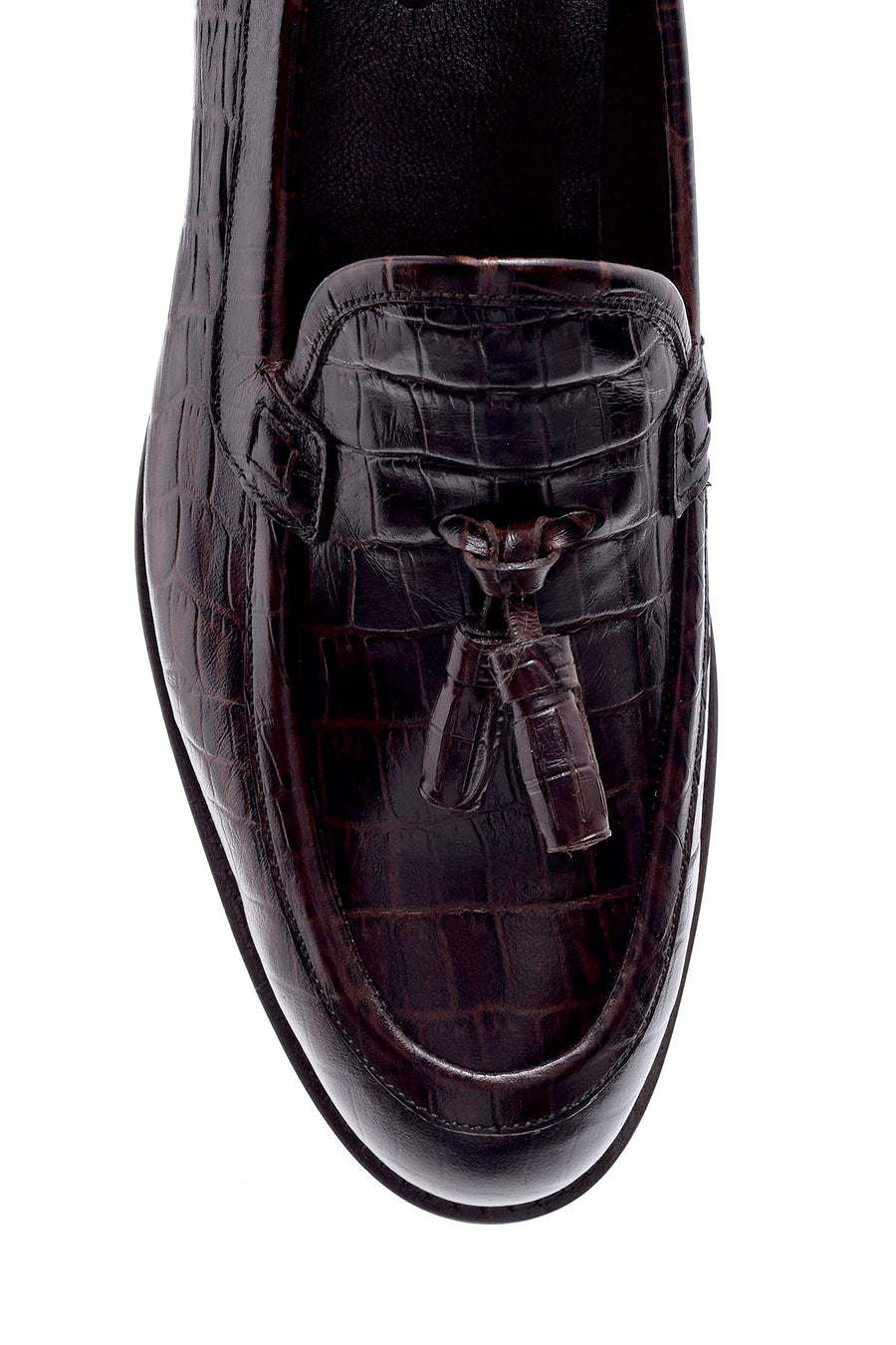 Men's Leather Leather Crocodile Patterned Shoes