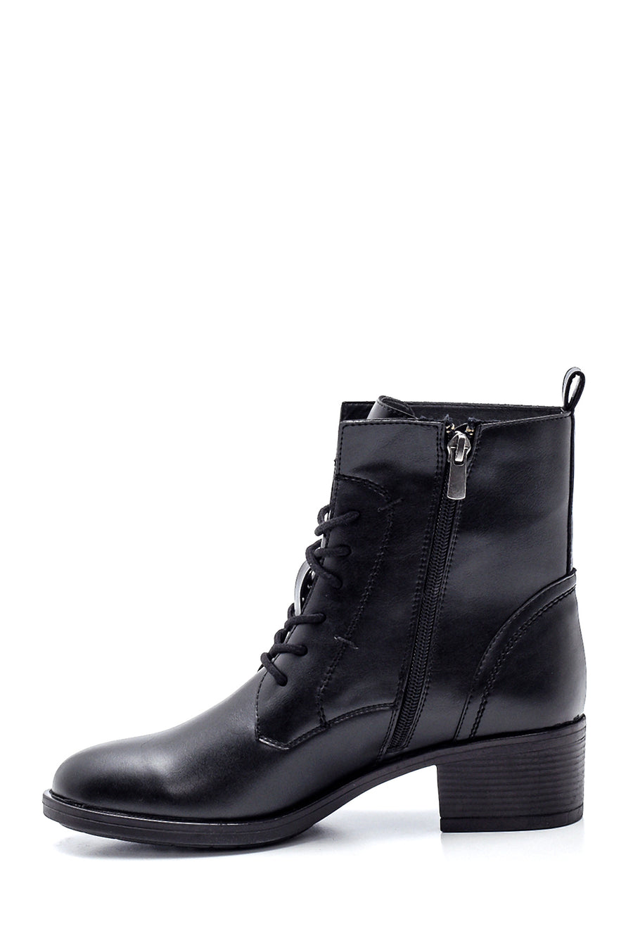 Women's Heeled Zipper Detailed Boots