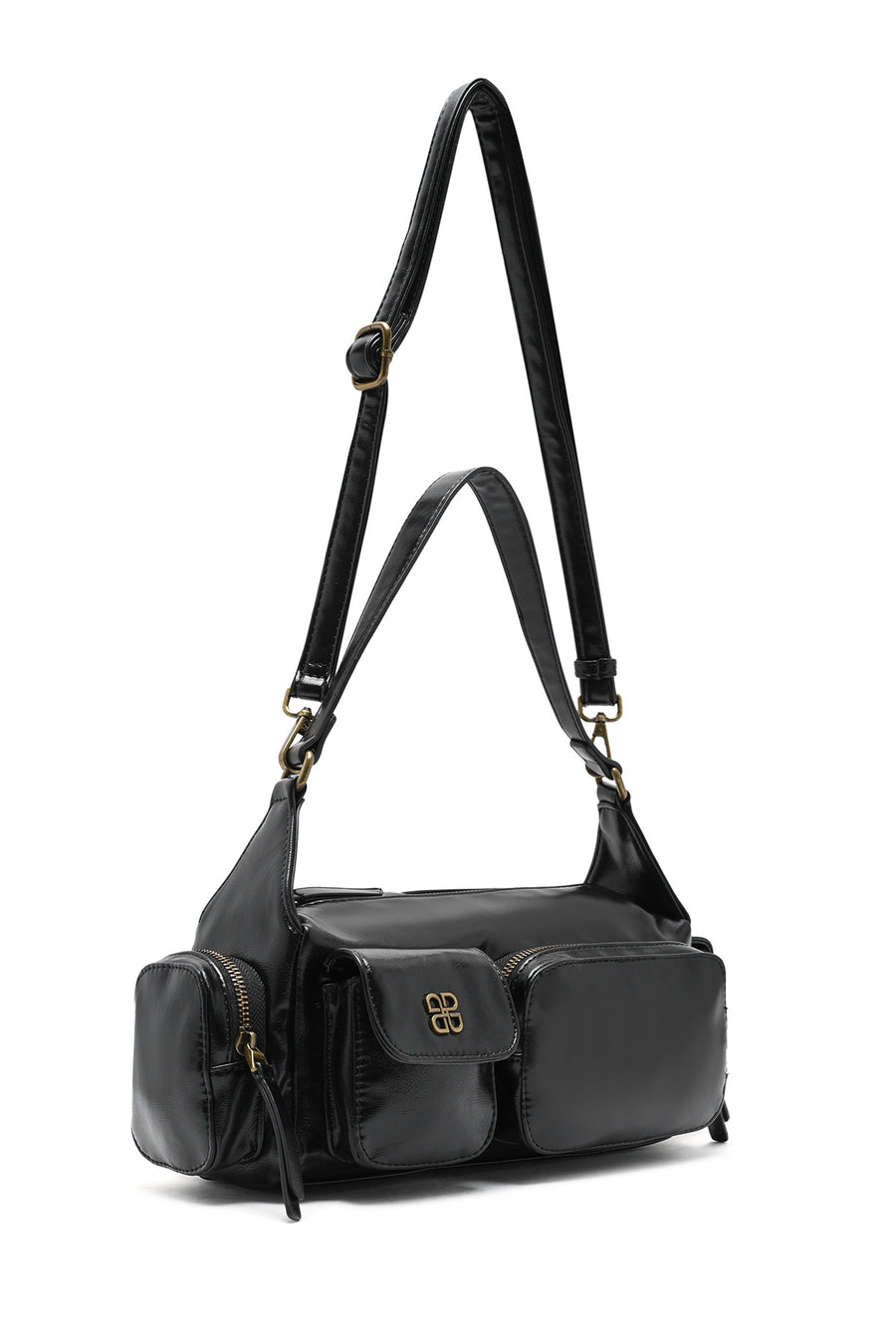 Women's Black Long Strap Shoulder Bag
