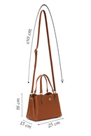 Women's Brown Long Strap Printed Mini Handbag | Derimod