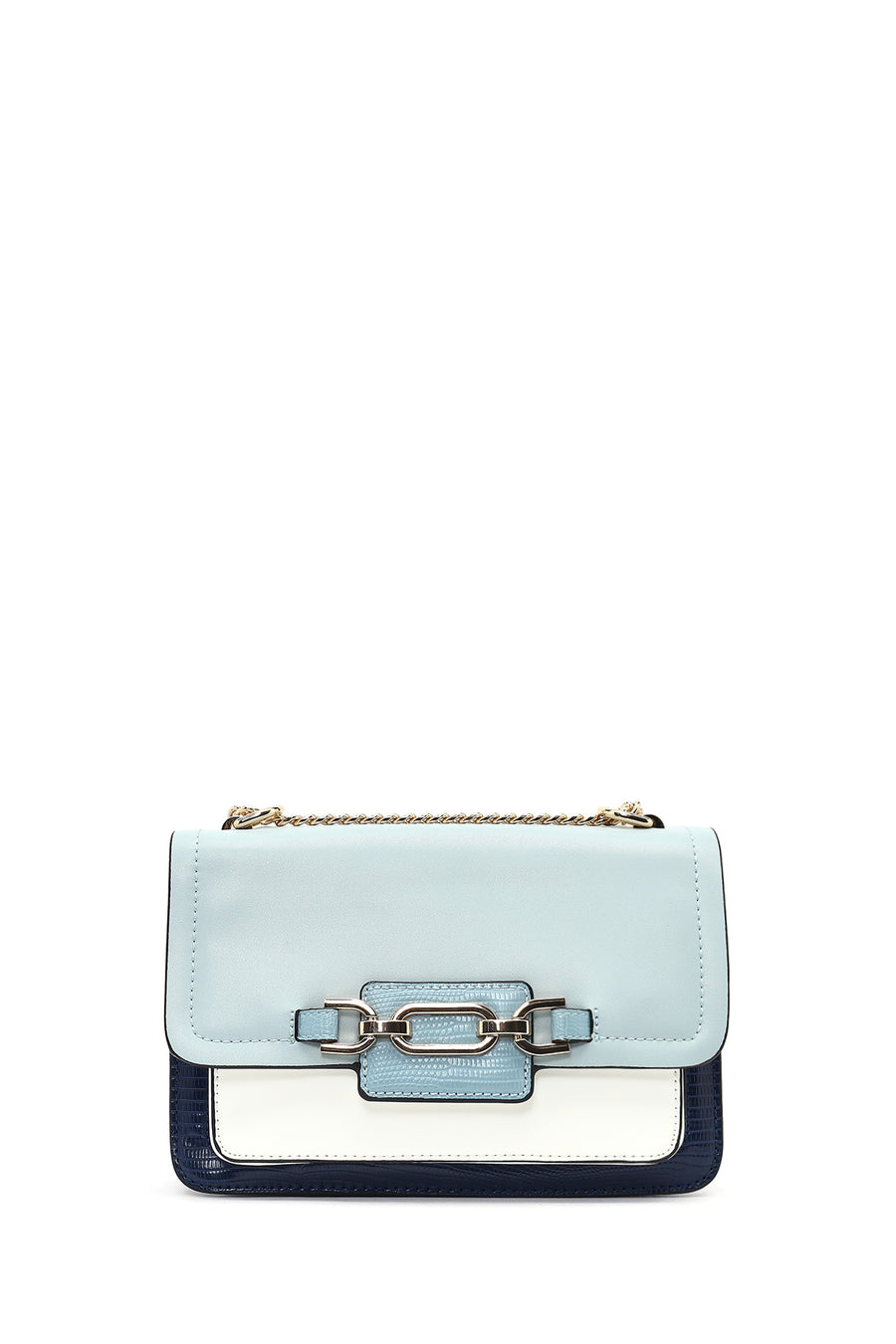 Women's Navy Blue Long Chain Strap Classic Shoulder Bag