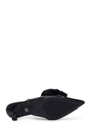 Women's Black Open Back Thin Heeled Shoes | Derimod
