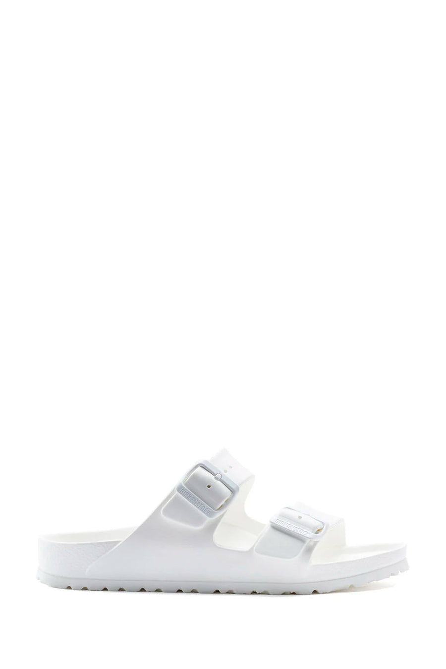 Birkenstock Women's White Leather Double Buckle Arizona Eva Slippers