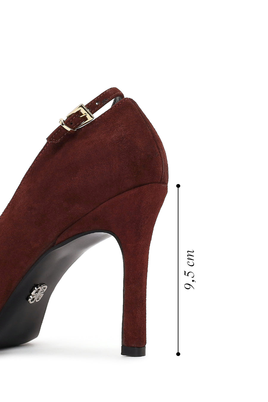 Kadın Bordo İnce Topuklu Süet Deri Stiletto