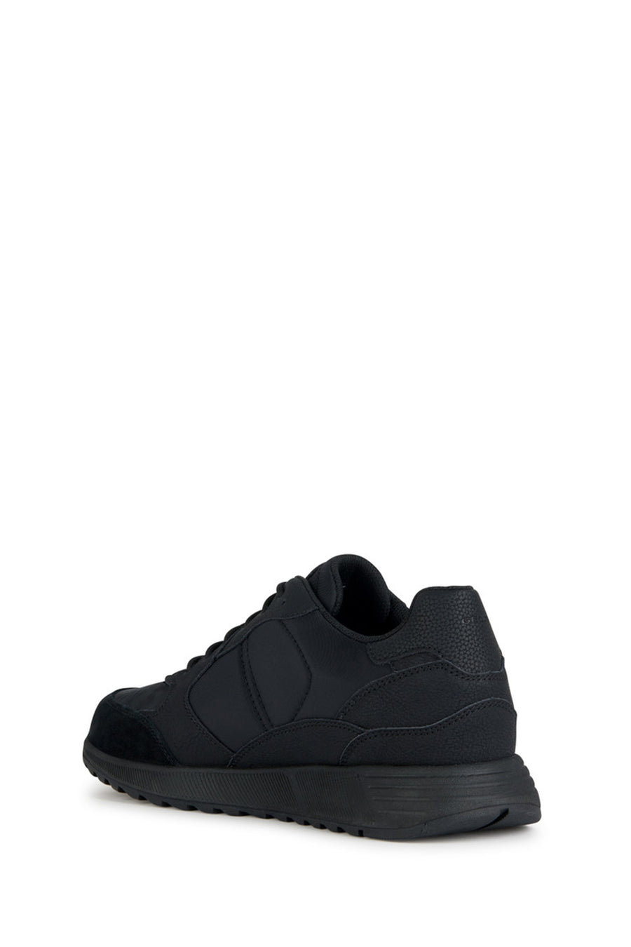 Geox Men's Black Lace-Up Leather Sneakers