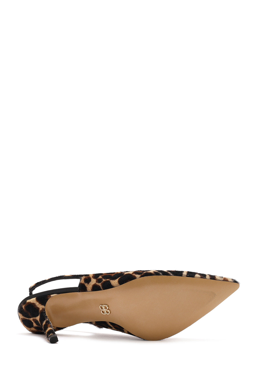 Women's Leopard Slingback Thin Heel Leather Shoes